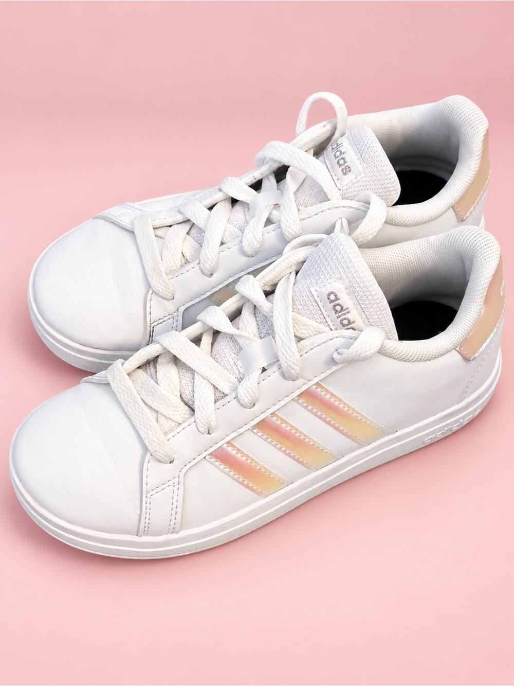adidas with Iridescent Stripes size 1 1/2 kids